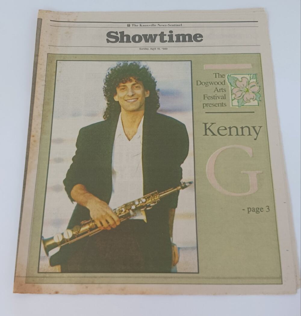 1989 Knoxville News Sentinel Showtime Kenny G Dogwood Arts Festival Newspaper